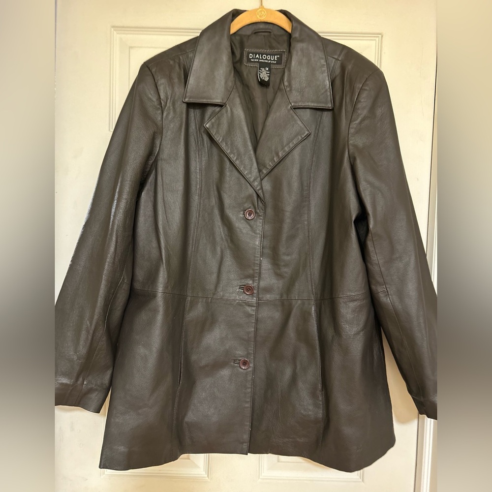 Dialogue Leather Jacket - Picture 2 of 9
